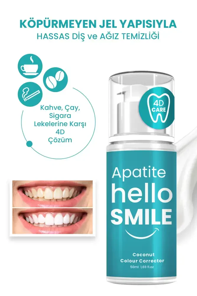 HELLO SMILE Hindistan Cevizi Aromalı 4D Beyazlatıcı Diş Jeli - 4