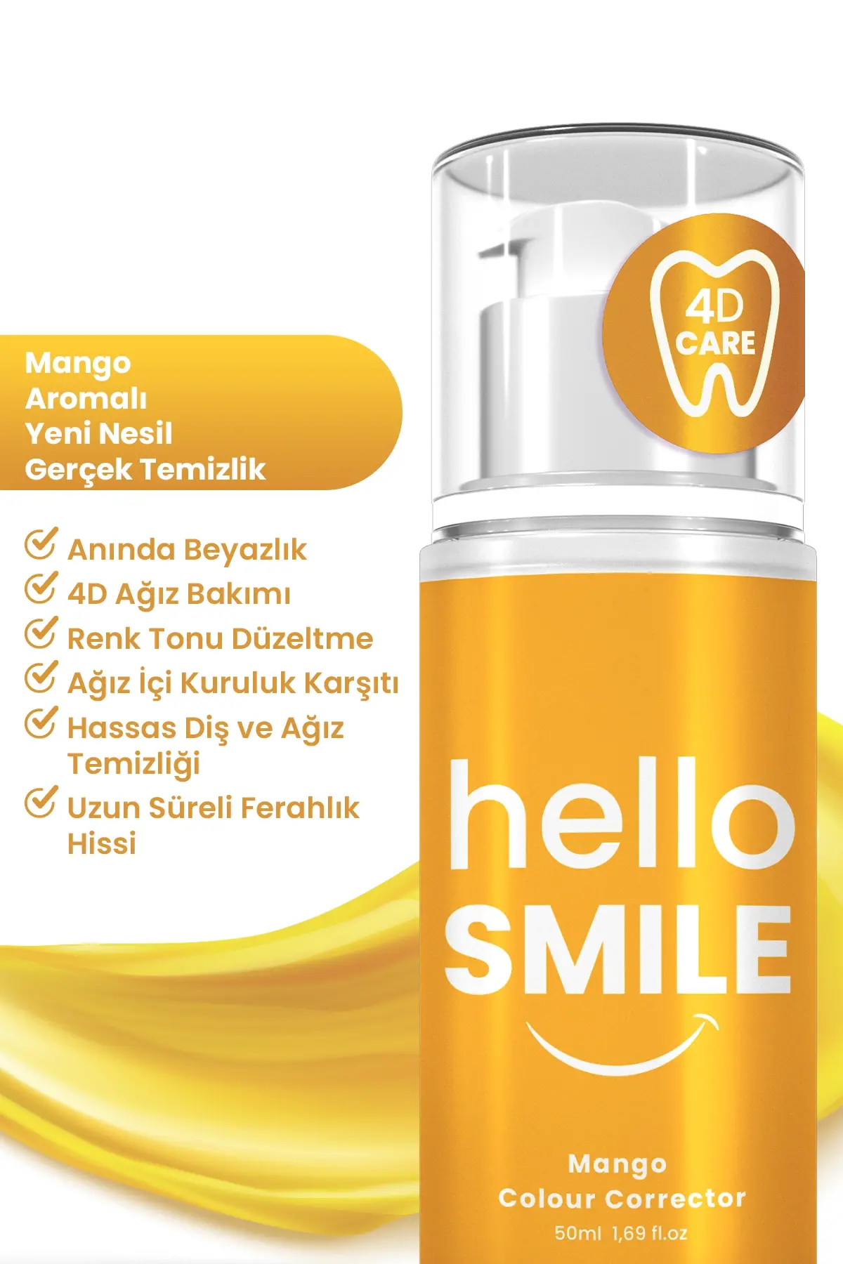 HELLO SMILE Mango Aromalı Anında Beyazlatıcı Diş Jeli - 2
