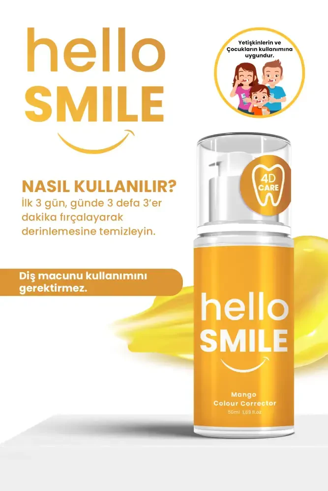 HELLO SMILE Mango Aromalı 4D Beyazlatıcı Diş Jeli - 4