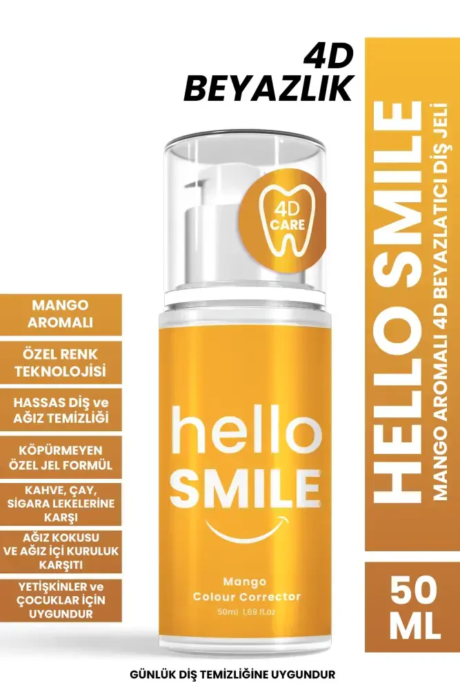 HELLO SMILE Mango Aromalı 4D Beyazlatıcı Diş Jeli 
