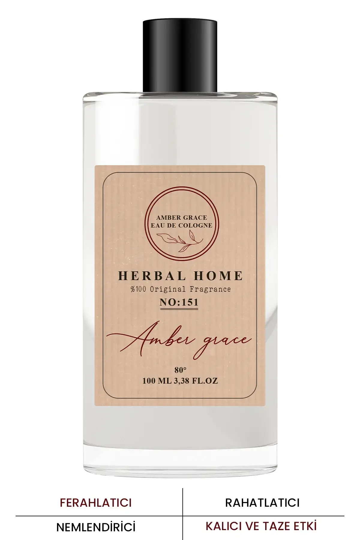 PROCSIN Herbal Home Amber Grace No: 151 Kolonya 100ML - 1