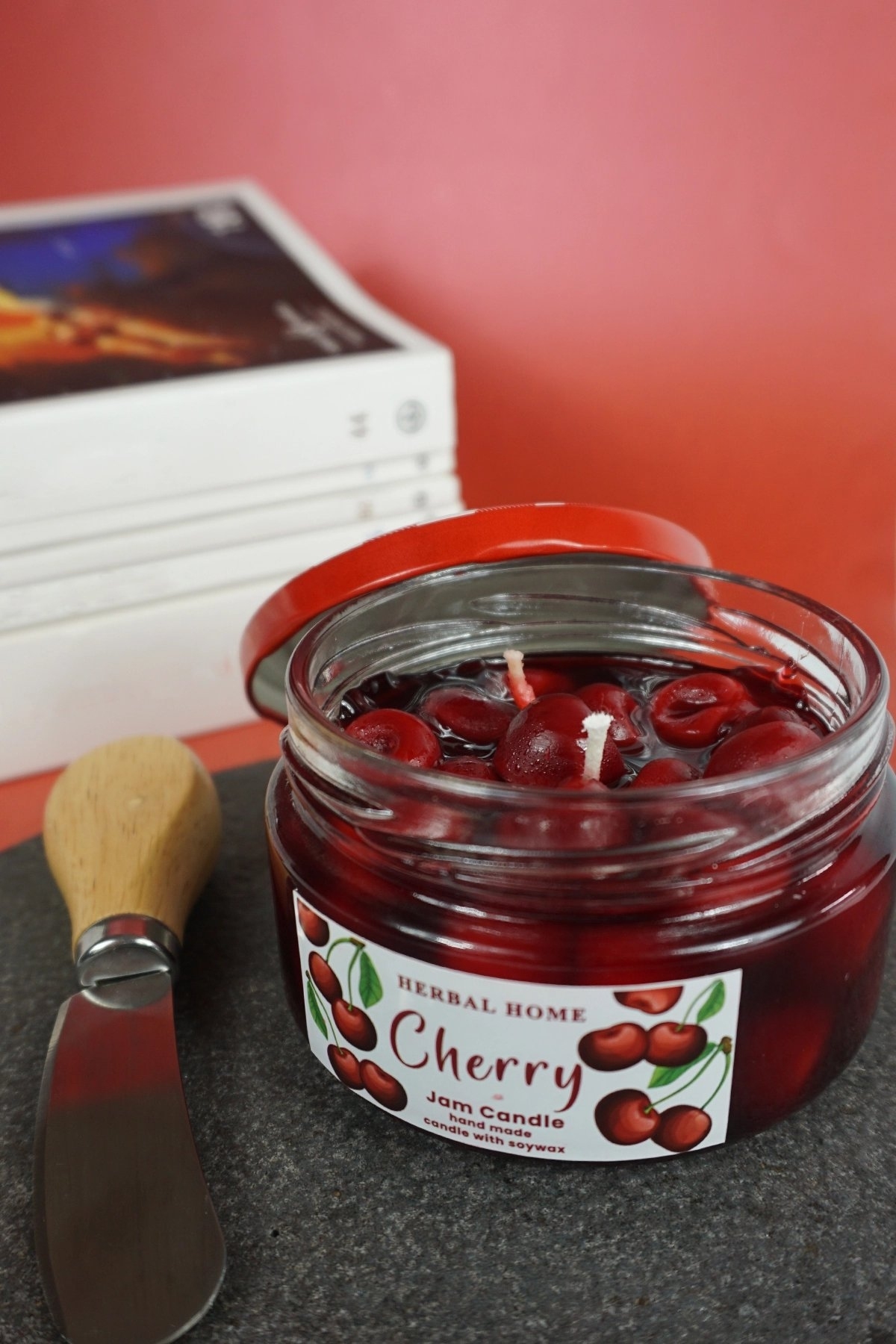 HERBAL HOME Cherry Jam Candle 220 GR - 1
