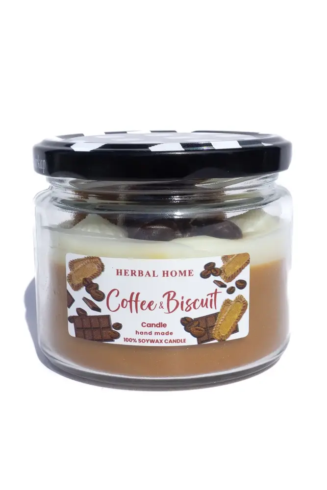 HERBAL HOME Coffee and Biscuit Candle 220 GR - Thumbnail