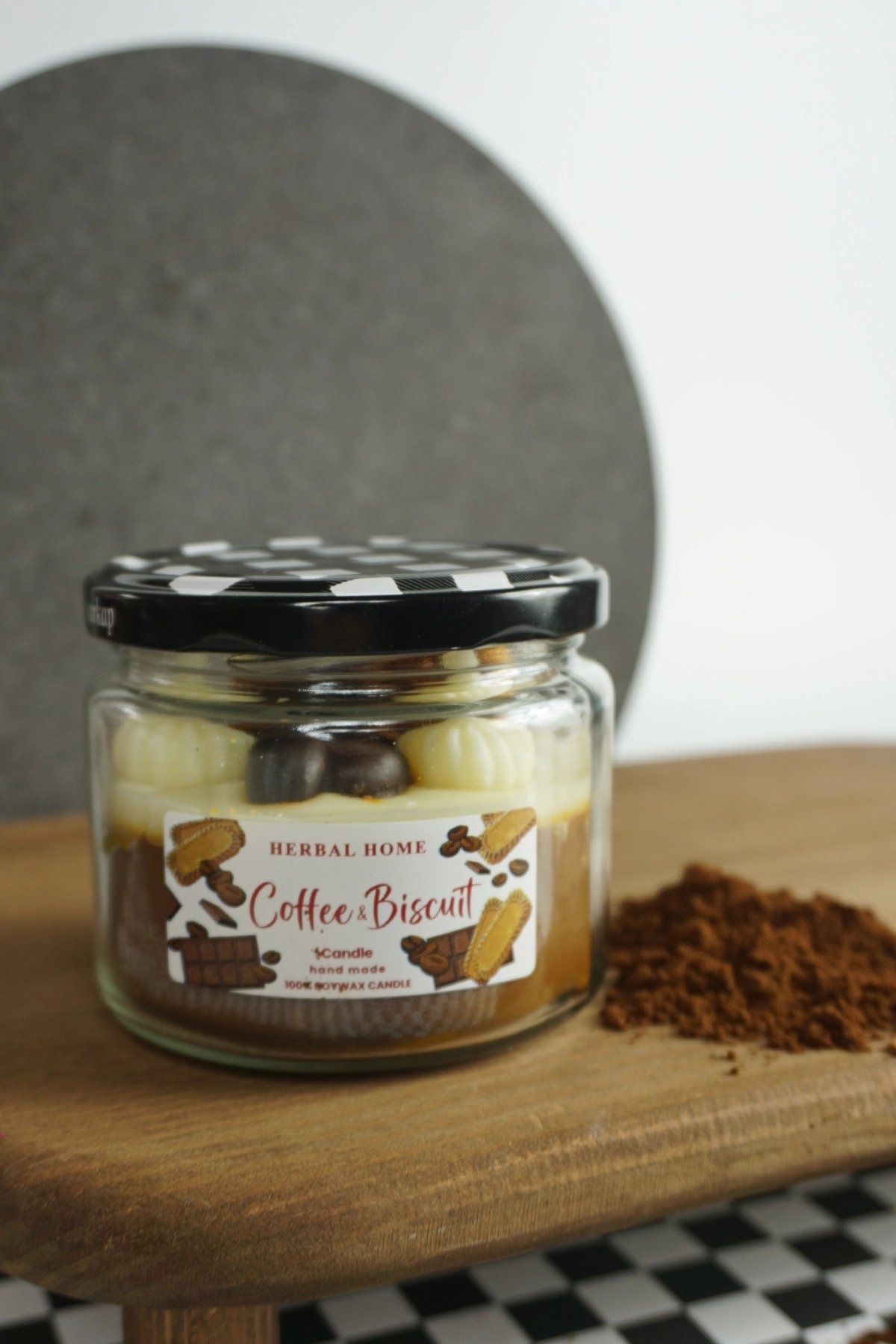 HERBAL HOME Coffee and Biscuit Candle 220 GR - 6
