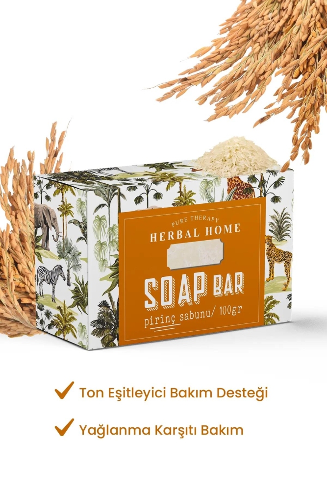 PROCSIN Herbal Home Beyazlatıcı Aydınlatıcı Doğal Pirinç Sabunu 100 GR - 2