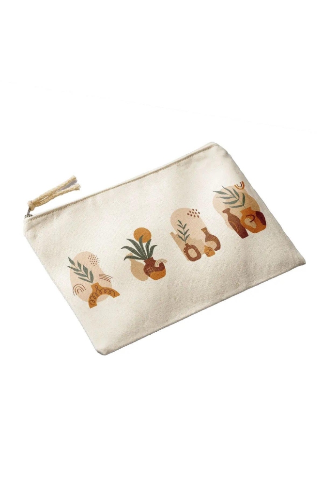 HERBAL HOME Vazo Desenli Kanvas Çanta - HERBAL HOME