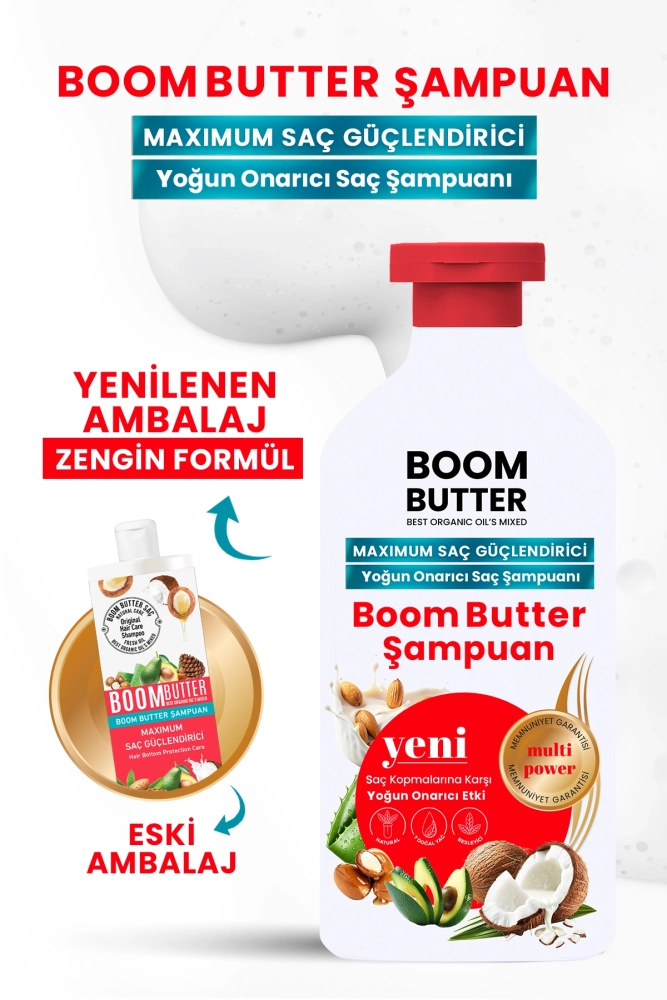 BOOM BUTTER 7 Yağ içeren Maksimum Güçlendirici Saç Şampuanı 400 ML - 5