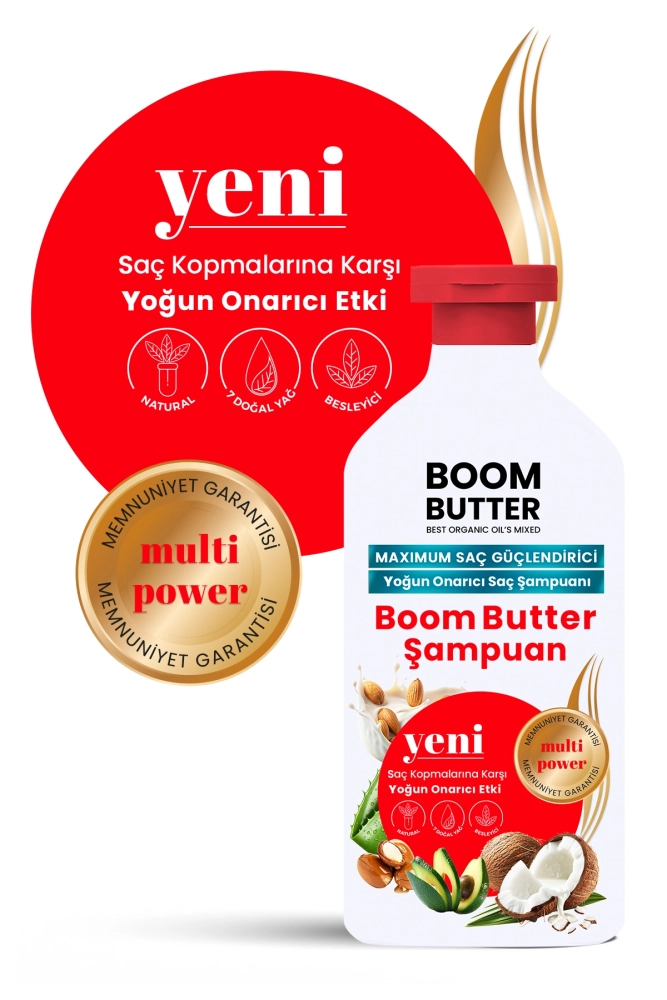 BOOM BUTTER 7 Yağ içeren Maksimum Güçlendirici Saç Şampuanı 400 ML - 2