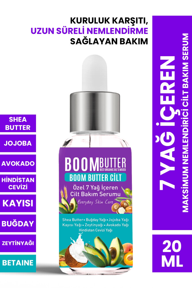 BOOM BUTTER 7 Yağ içeren Maksimum Nemlendirici Cilt Bakım Serum 20 Ml - BOOM BUTTER