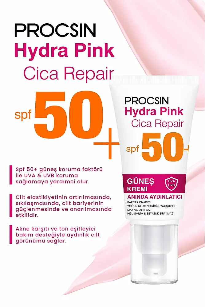HYDRA BLOCK Pink SPF50+ Sunscreen 50 ML - PROCSIN (1)