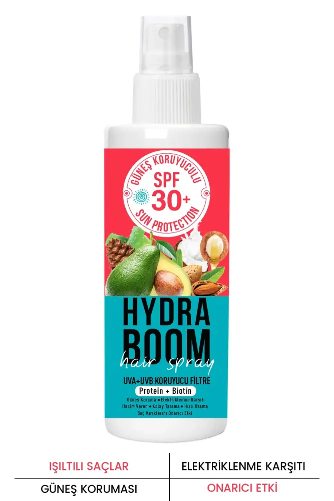 BOOM BUTTER Hydra Boom Güneş Koruyuculu SPF30+ Saç Spreyi 110 ML