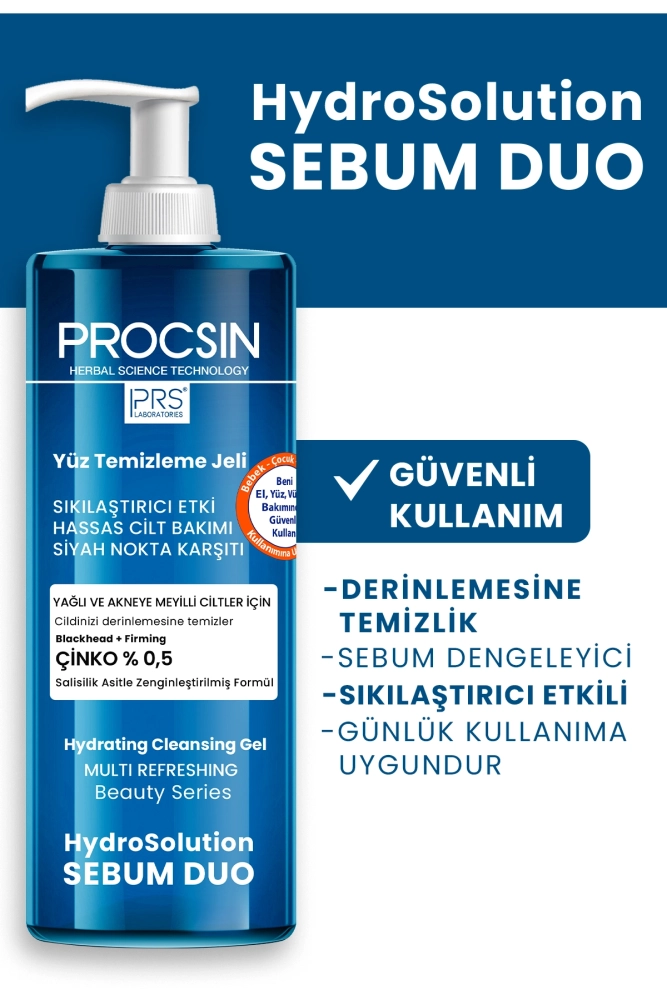 Hydrosolution Akne Karşıtı Yağ Dengeleyici Yüz Temizleme Jeli 400 ML - 2