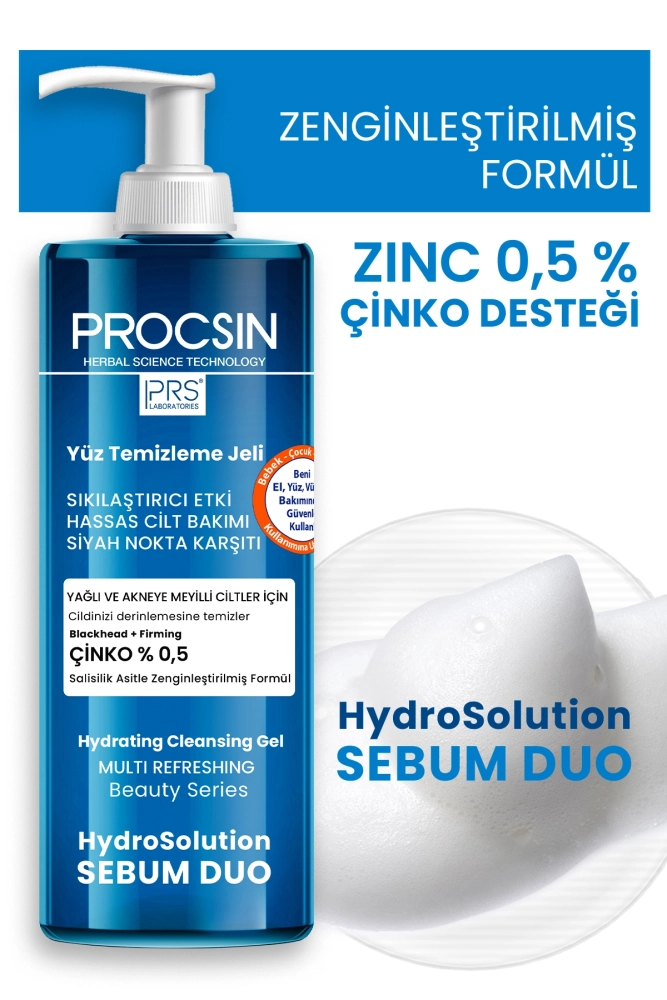 Hydrosolution Akne Karşıtı Yağ Dengeleyici Yüz Temizleme Jeli 400 ML - 5