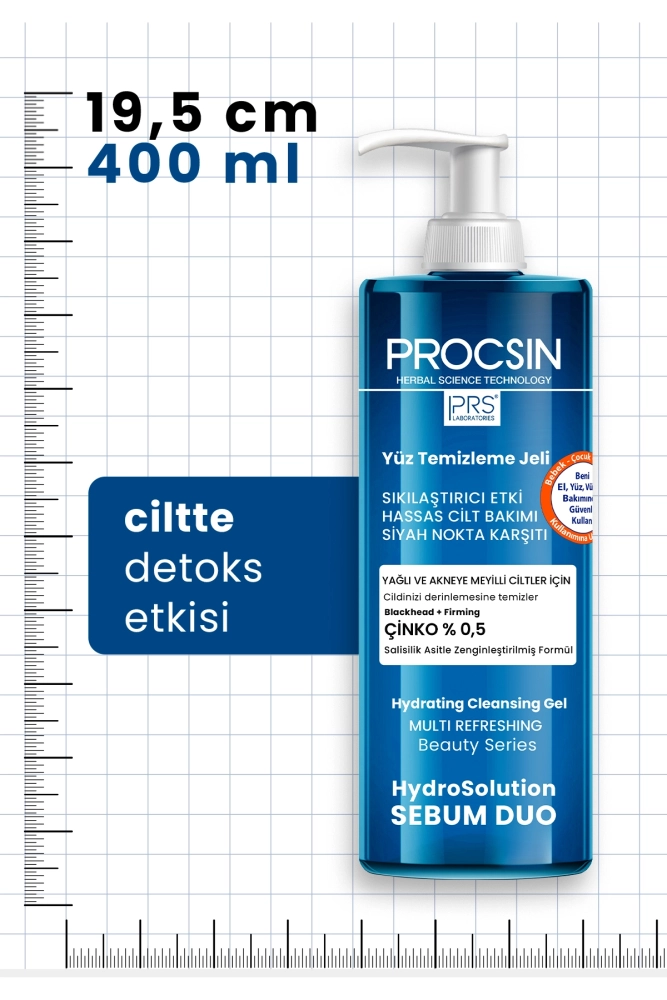 Hydrosolution Akne Karşıtı Yağ Dengeleyici Yüz Temizleme Jeli 400 ML - 6