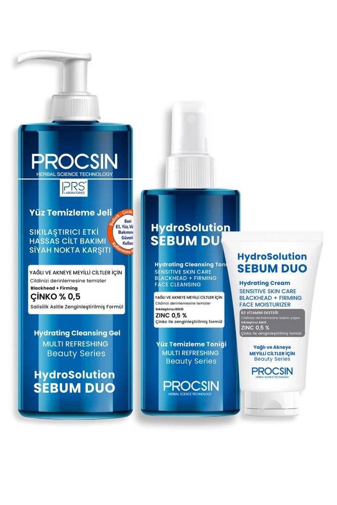 PROCSIN Hydrosolution Krem + Jel + Tonik Paketi - 2