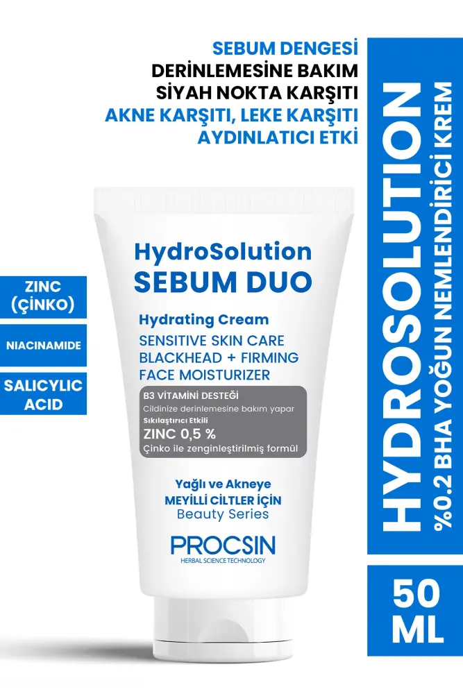 PROCSIN Hydrosolution %0.2 BHA Yoğun Nemlendirici Krem 50 ML - 1