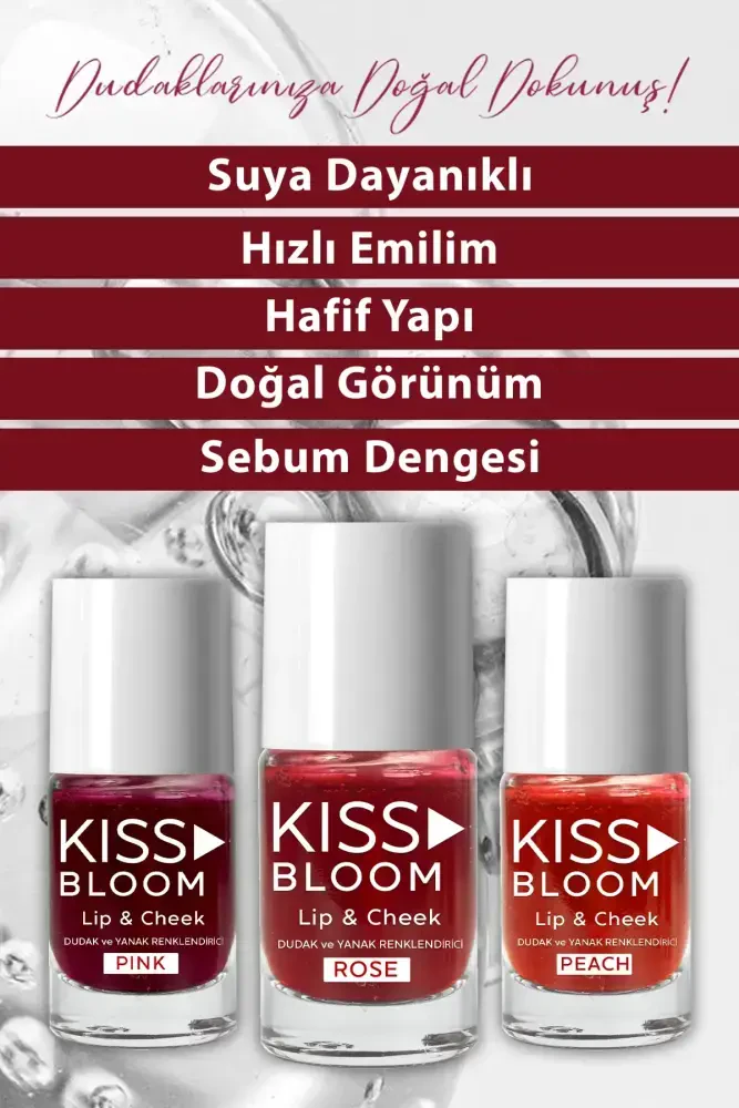PROCSIN Kiss & Bloom Doğal Görünümlü Dudak ve Yanak Renklendirici Lip & Cheek Peach 11 ml - 3