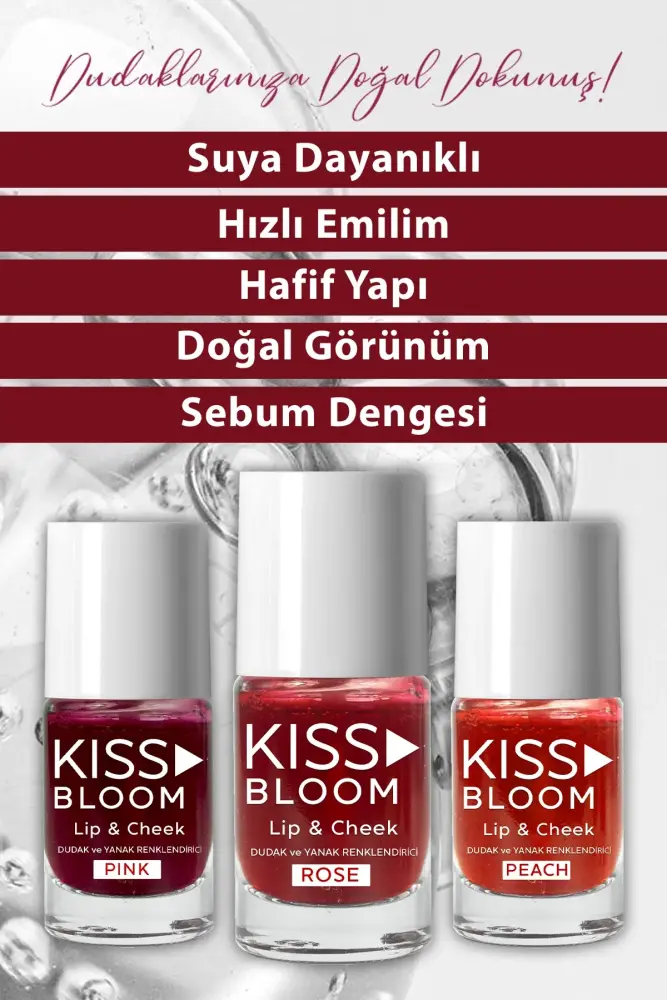 PROCSIN Kiss & Bloom Doğal Görünümlü Dudak ve Yanak Renklendirici Lip & Cheek Pink 11 ml - 3