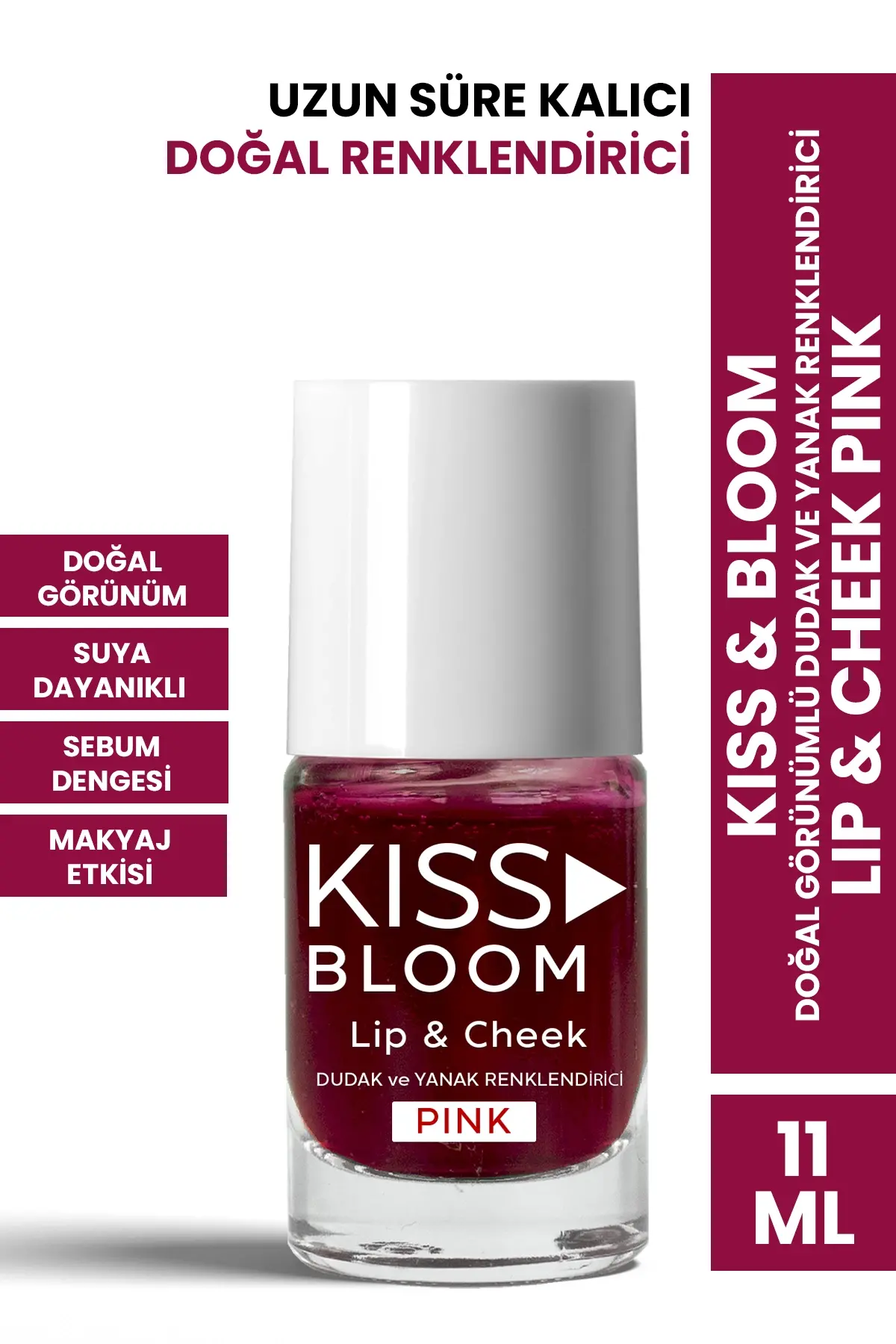 PROCSIN Kiss & Bloom Doğal Görünümlü Dudak ve Yanak Renklendirici Lip & Cheek Pink 11 ml - 1