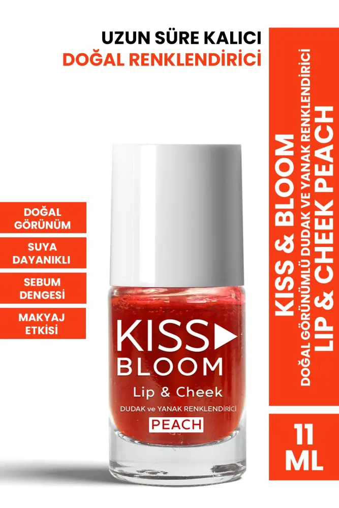 KISS & BLOOM Lip & Cheek Peach 11 ml - 1