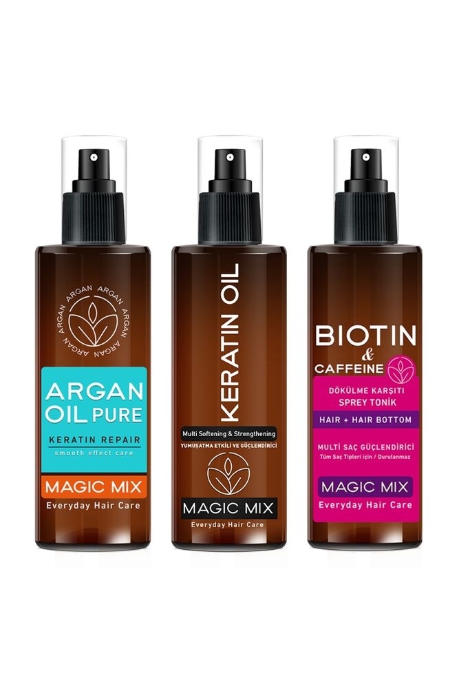 MAGIC MIX Argan + Keratin + Biotin Oil Üçlü Avantajlı Set - 2