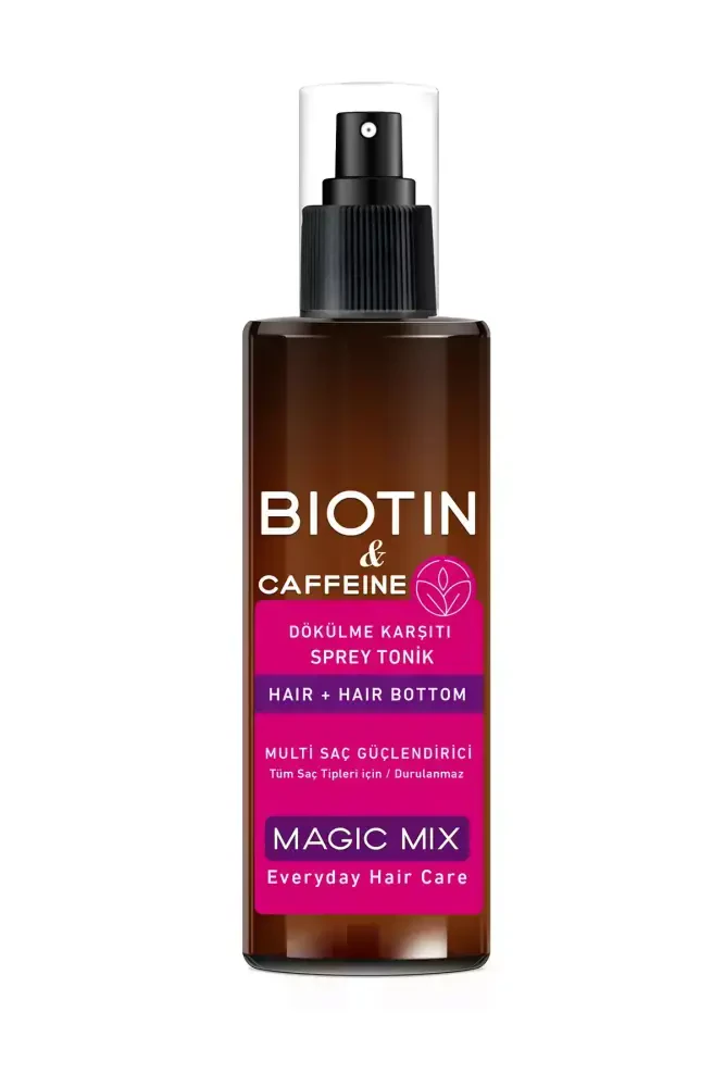 MAGIC MIX Biotin ve Kafein İçeren Saç Kökü Güçlendirici Hızlı Uzamaya Yardımcı Tonik 110 ML