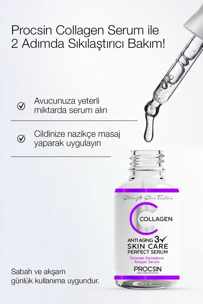 PROCSIN Yaşlanma ve Kırışıklık Karşıtı Kolajen Serum 20 ML - 5