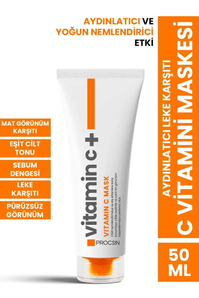 PROCSIN Aydınlatıcı Leke Karşıtı C Vitamini Maskesi 50 ML - 1