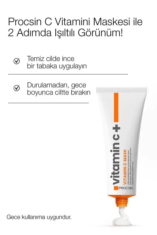 PROCSIN Aydınlatıcı Leke Karşıtı C Vitamini Maskesi 50 ML - 5