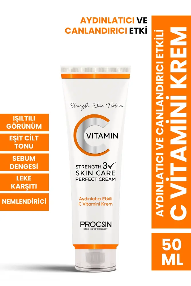 PROCSIN Aydınlatıcı ve Canlandırıcı Etkili C Vitamini Krem 50 ML - 1