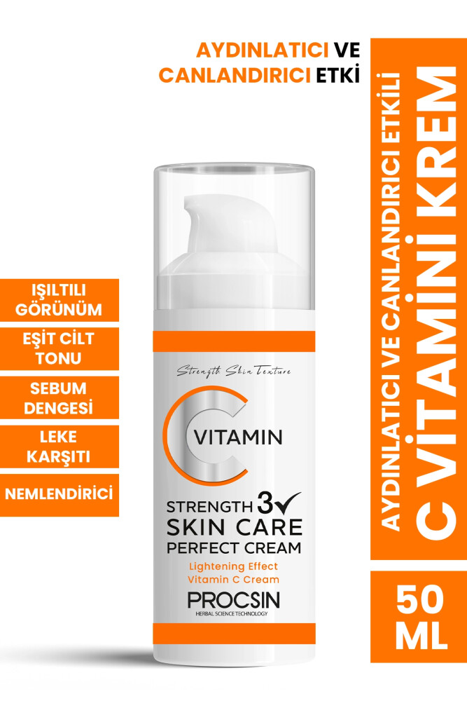 PROCSIN Aydınlatıcı ve Canlandırıcı Etkili C Vitamini Krem 50 ML - PROCSIN