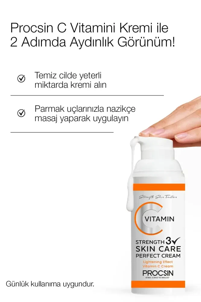PROCSIN Aydınlatıcı ve Canlandırıcı Etkili C Vitamini Krem 50 ML - 5
