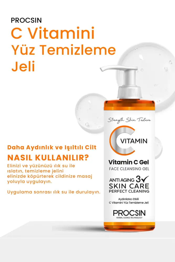 PROCSIN Vitamin C Facial Cleansing Gel 150 ML - 4
