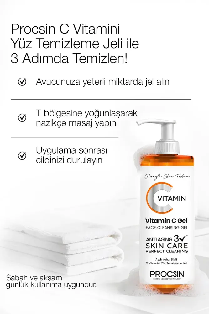PROCSIN Vitamin C Facial Cleansing Gel 150 ML - 5