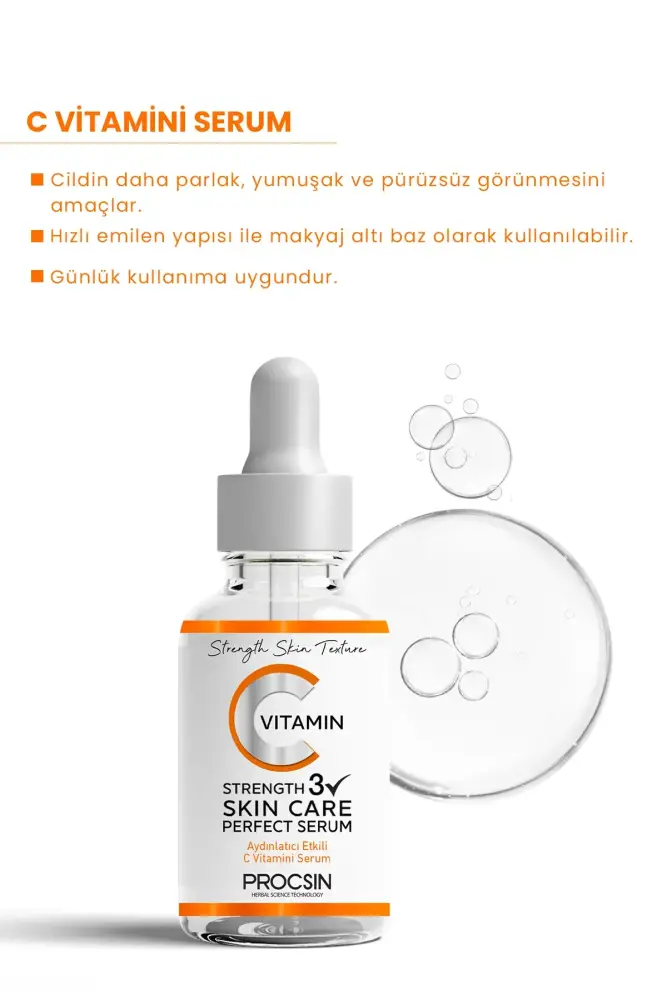 PROCSIN C Vitamini Aydınlatıcı ve Ton Eşitleyici Bakım Serumu 20ML - 2