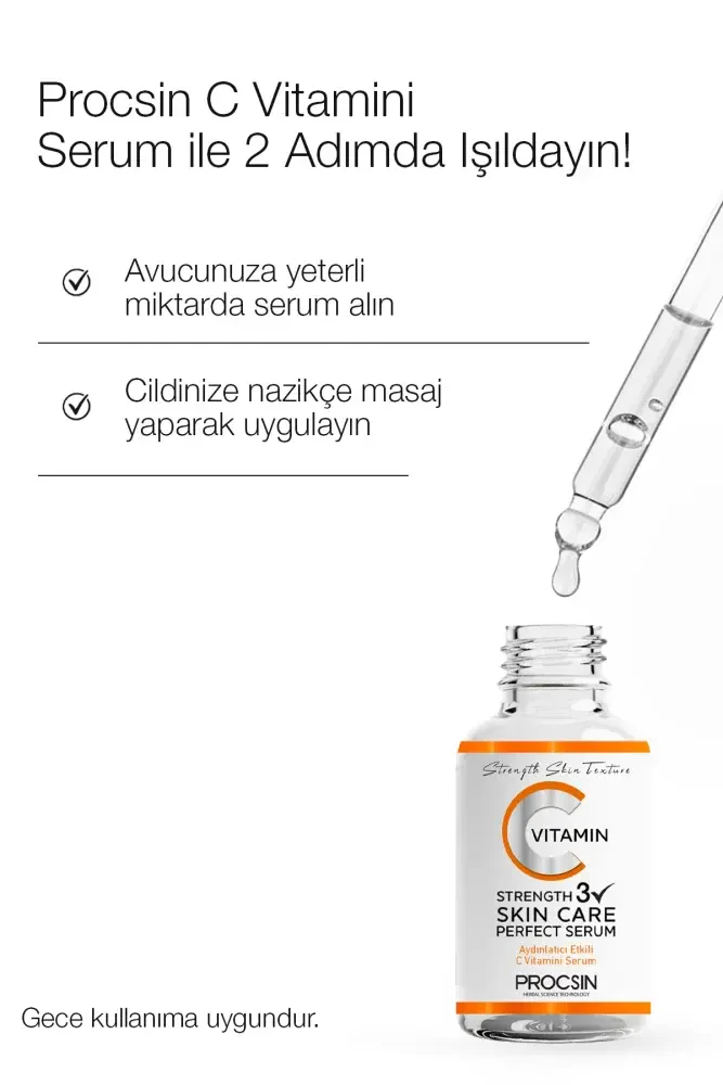 PROCSIN C Vitamini Aydınlatıcı ve Ton Eşitleyici Bakım Serumu 20ML - 5