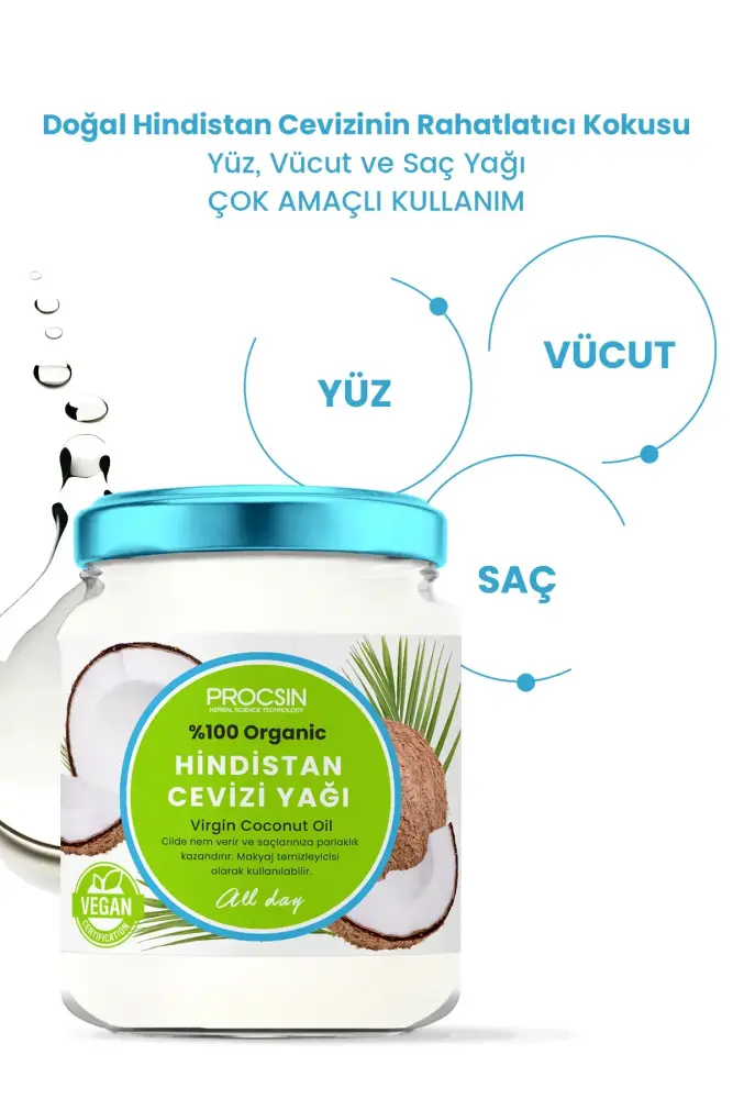 PROCSIN Coconut Oil 190 ML - Thumbnail
