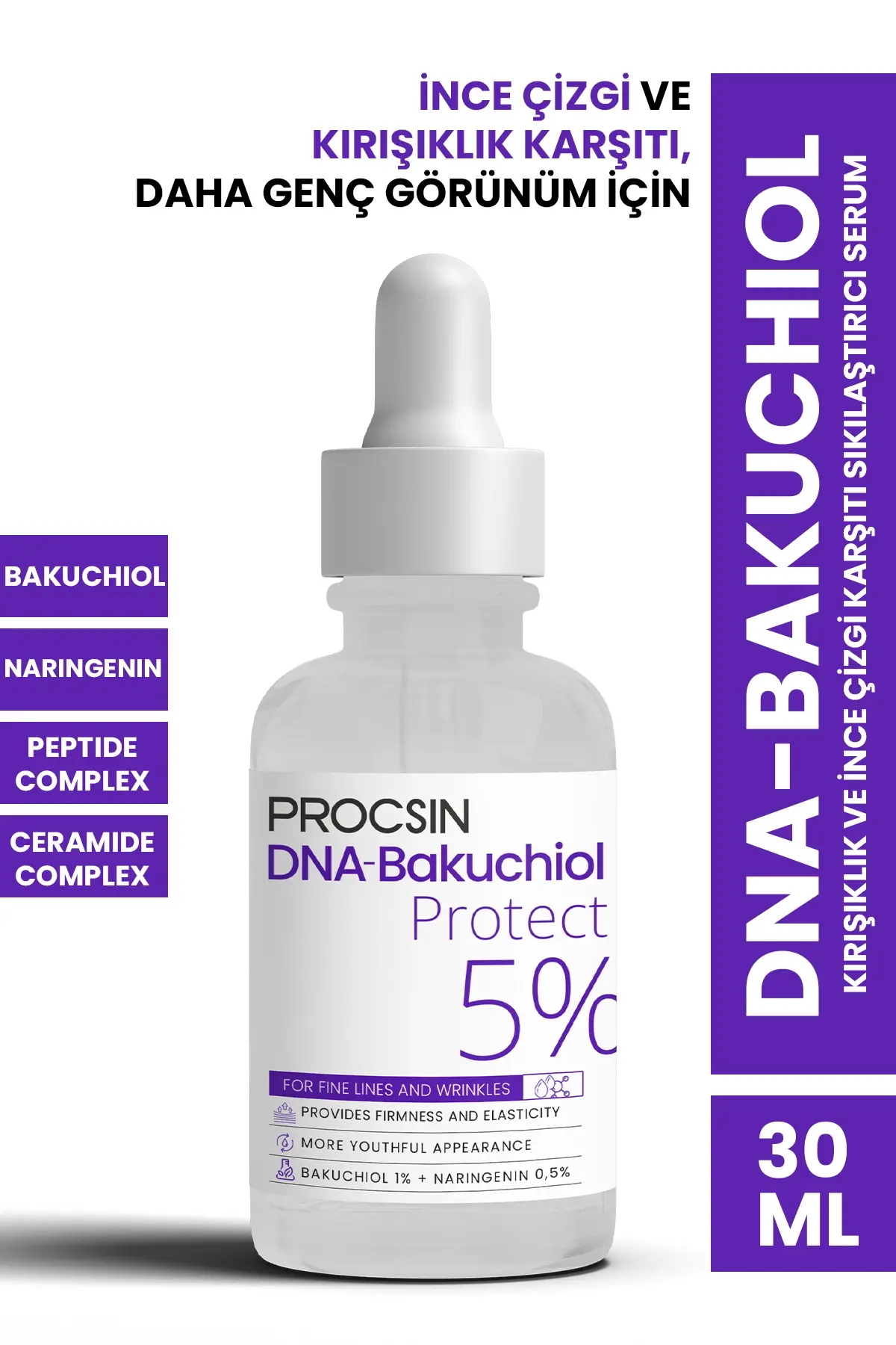 PROCSIN DNA-Bakuchiol Kırışıklık ve İnce Çizgi Karşıtı Sıkılaştırıcı Serum 30 ML - 1