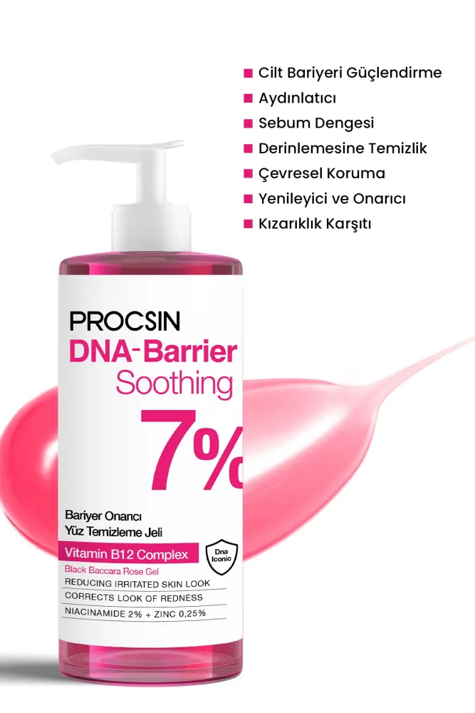PROCSIN DNA-Barrier Soothing Cilt Bariyeri Onarıcı Güçlendirici Yüz Temizleme Jeli - 3