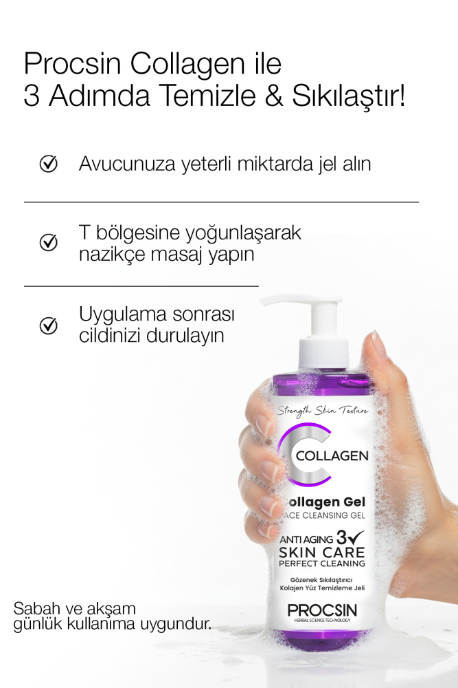 PROCSIN Gözenek Sıkılaştırıcı Kolajen Yüz Temizleme Jeli 150 ML - 5