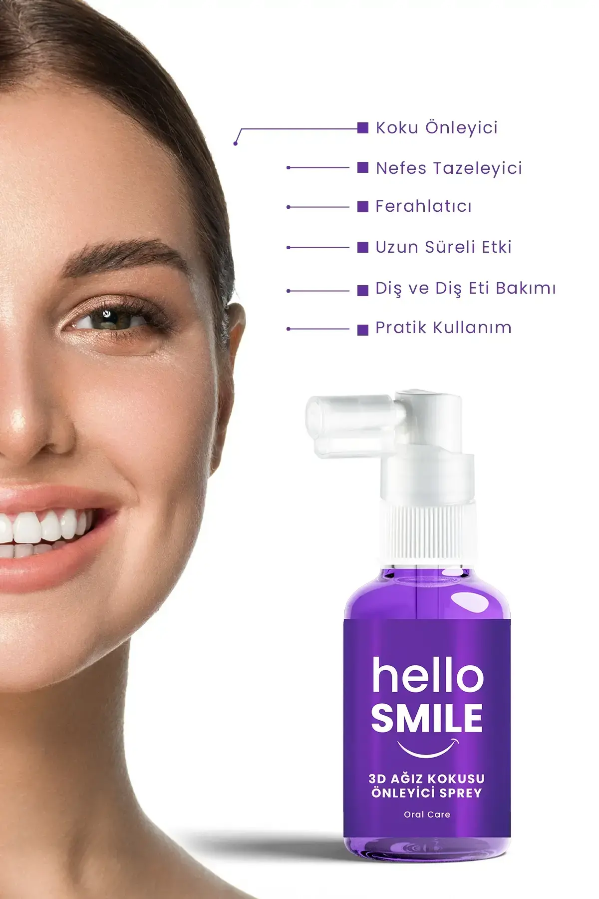 PROCSIN HELLO SMILE Anında Ferahlık 3D Ağız Koku Önleyici Sprey - 3