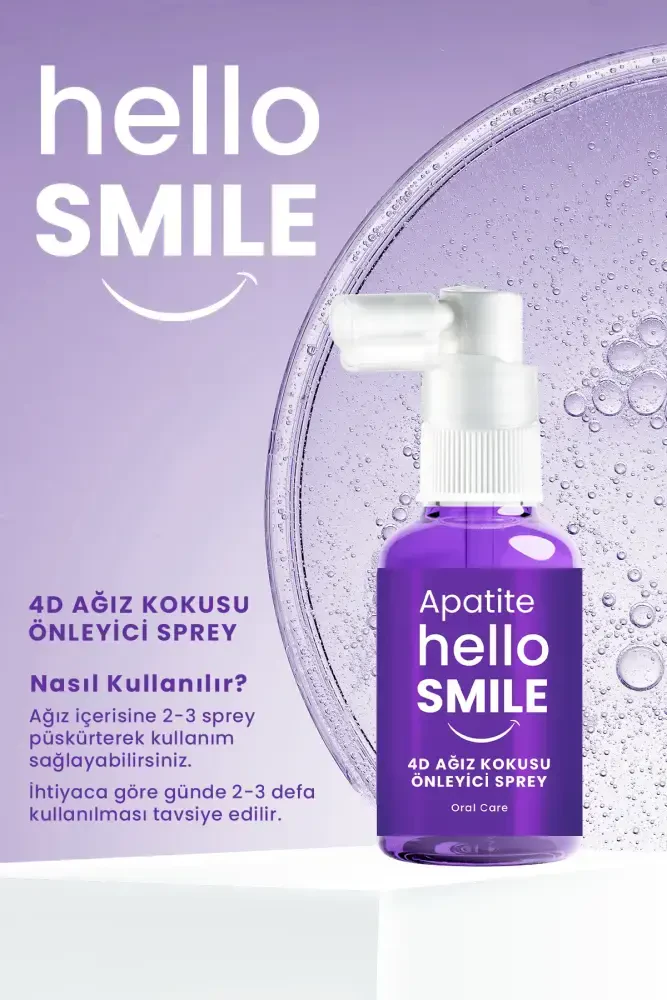 Apatite Hello Smile Ferahlatıcı 4D Ağız Koku Önleyici Sprey - Apatite Hello Smile (1)