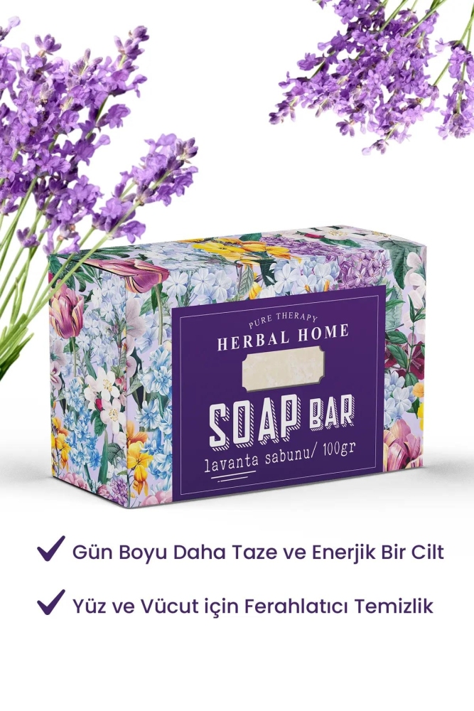 PROCSIN Herbal Home Lavender Soap 100 GR - Thumbnail
