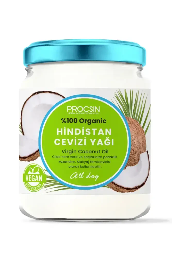 PROCSIN Doğal Nemlendirme %100 Doğal Hindistan Cevizi Yağı (Yüz, Vücut, Saç) 190 ML - 6