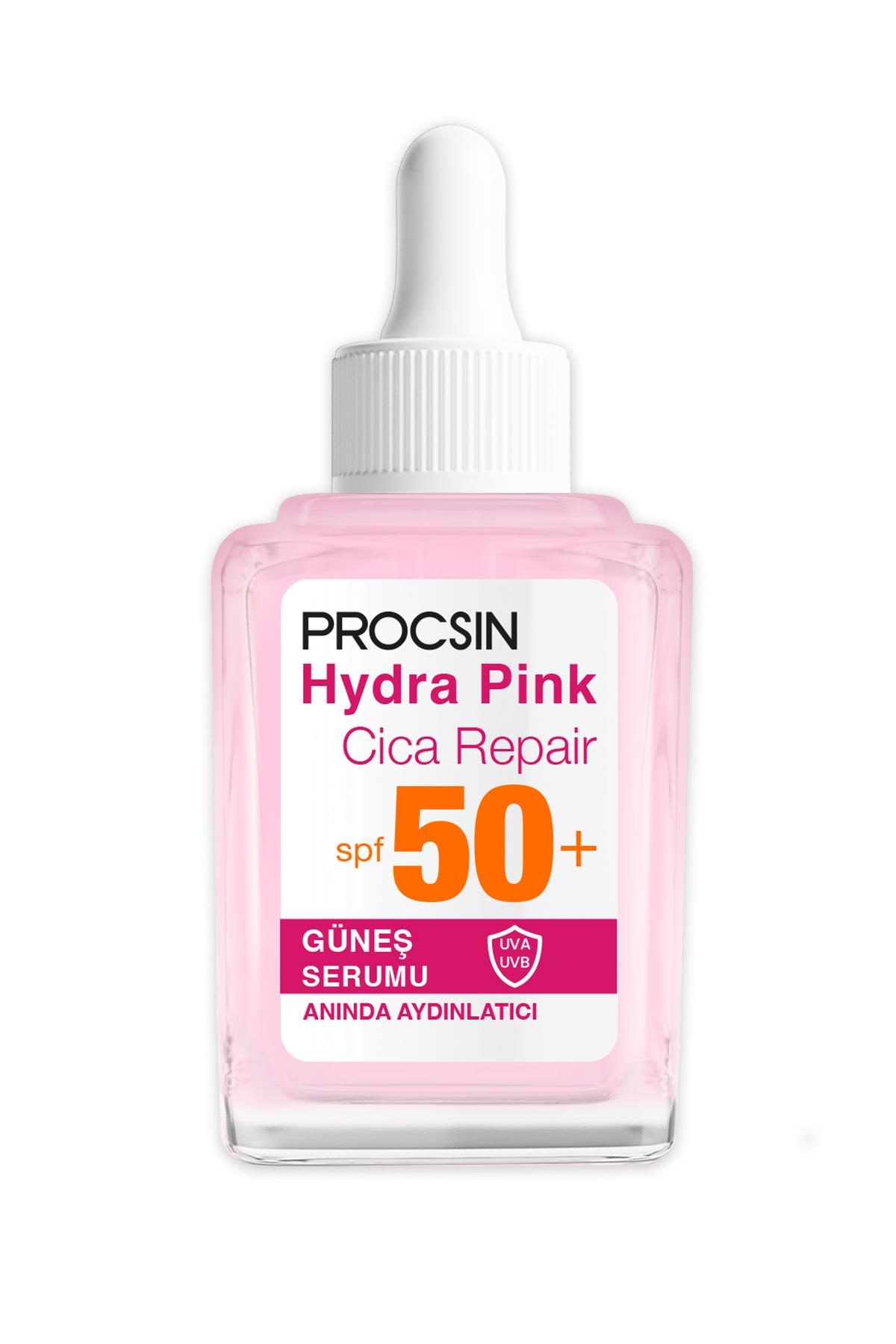 PROCSIN Hydra Pink SP50+ Bariyer Güçlendirici Cam Cilt Güneş Serumu 30 ML - 1