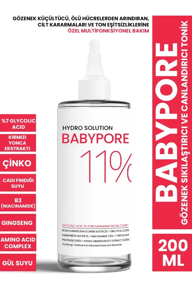 PROCSIN Hydro Solution Babypore Pore Firming and Refreshing 7% Glycolic Acid Ginseng Tonic 200ML - PROCSIN