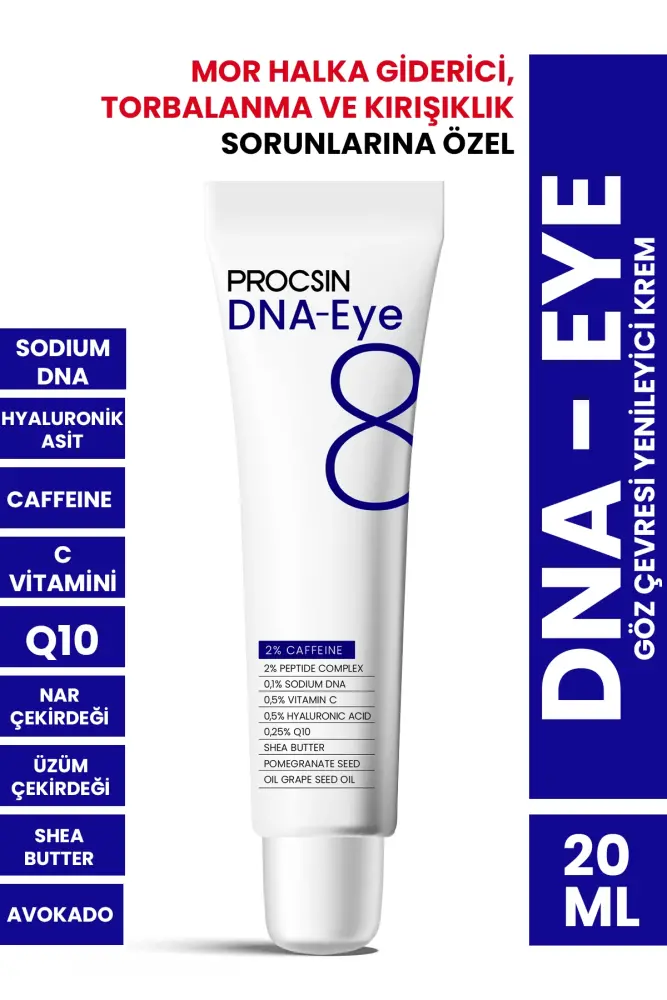 PROCSIN HYDRO SOLUTION DNA Eye Kırışıklık ve Mor Halkalara Karşı Göz Çevresi Yenileyici Krem 20 ML - 1