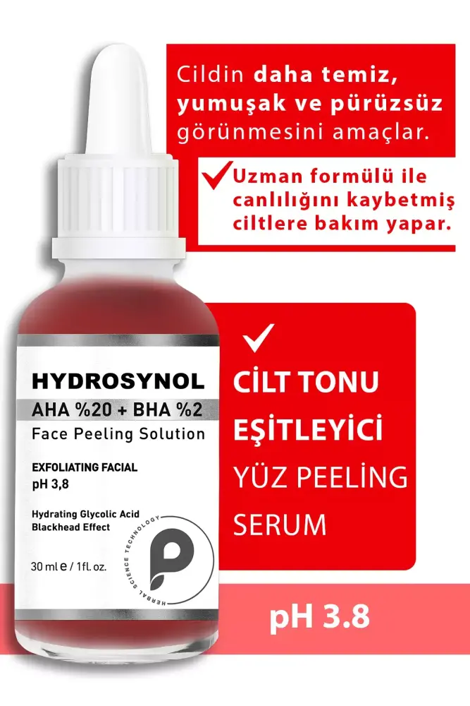 PROCSIN Hydrosynol Ton Eşitleyici Aha %20 Bha %2 Peeling Serum 30 ML - 4