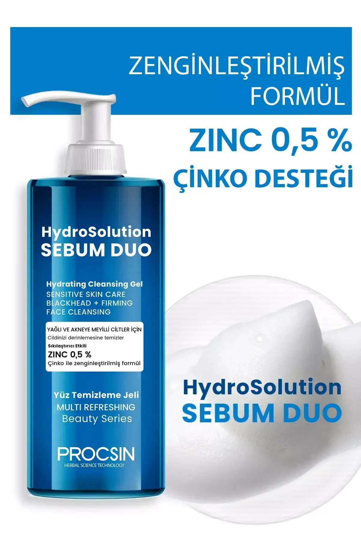 PROCSIN Hydrosolution Facial Cleansing Gel 200 ML - 3