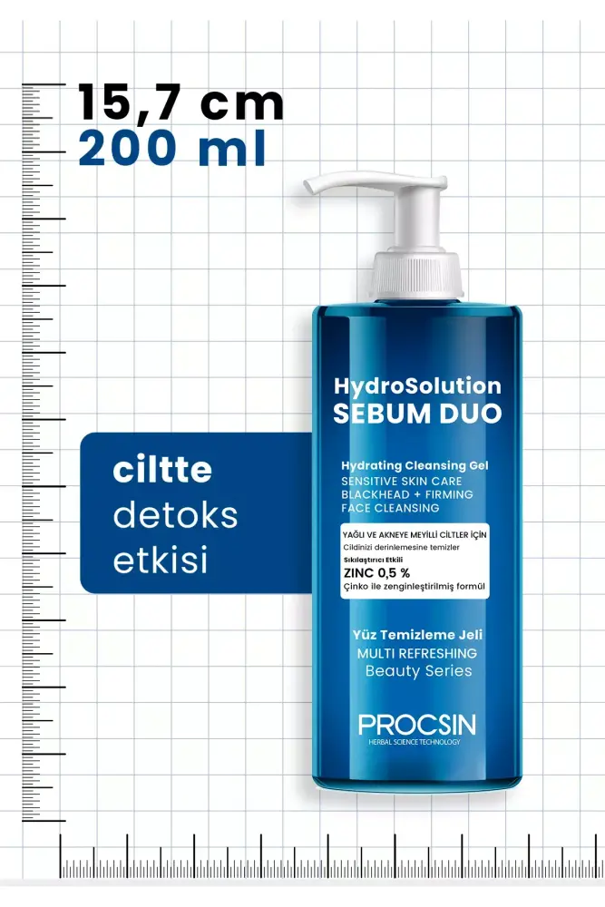 PROCSIN Hydrosolution Facial Cleansing Gel 200 ML - Thumbnail